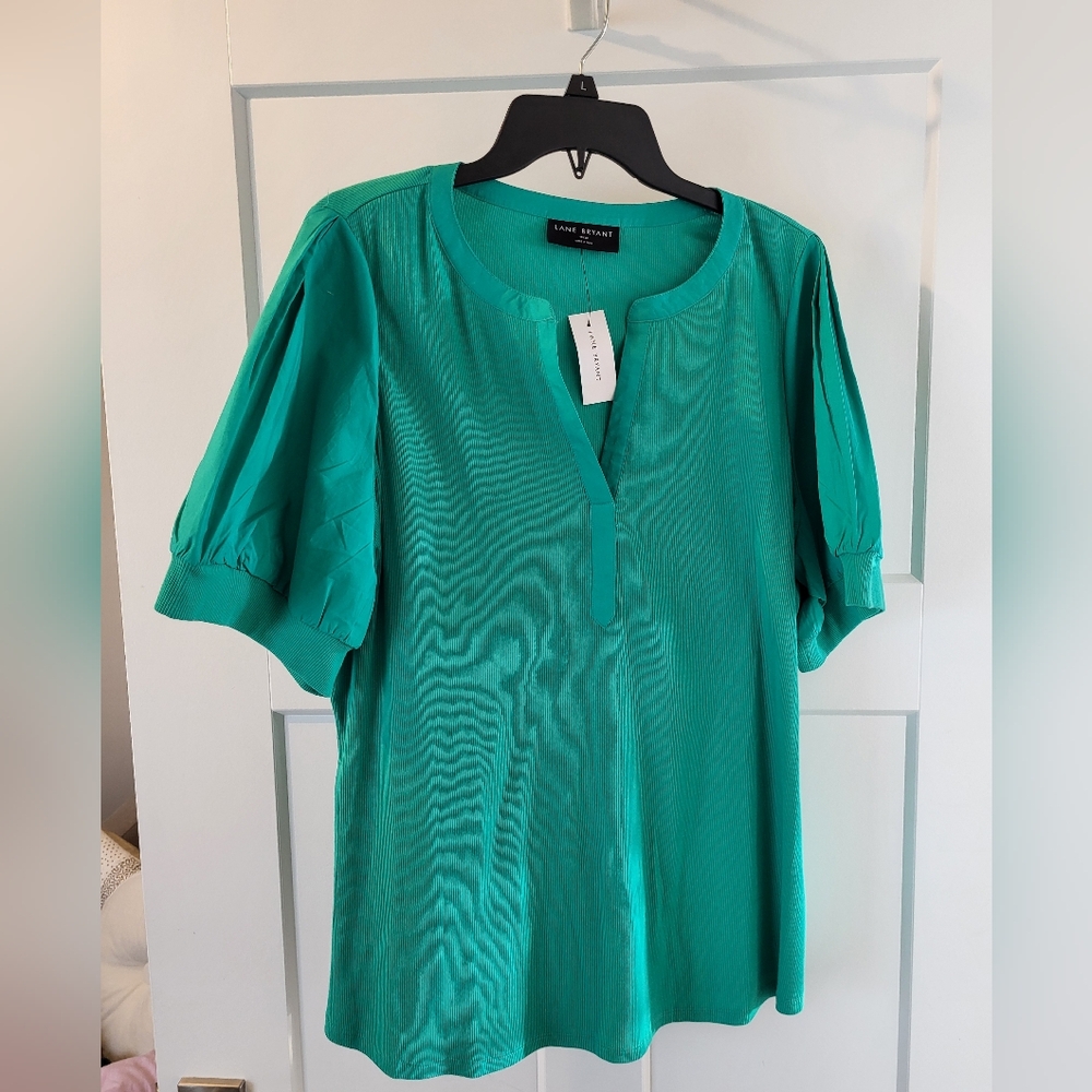 Lane bryant green blouse